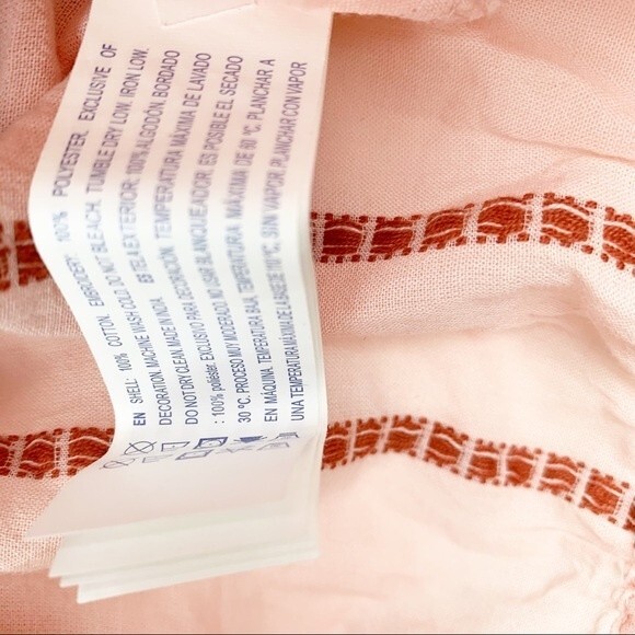 FOREVER 21 Floral Embroidered Tasseled Blouse S - Picture 6 of 7